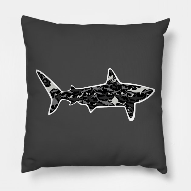 Sharks After Dark Pillow by GR8DZINE