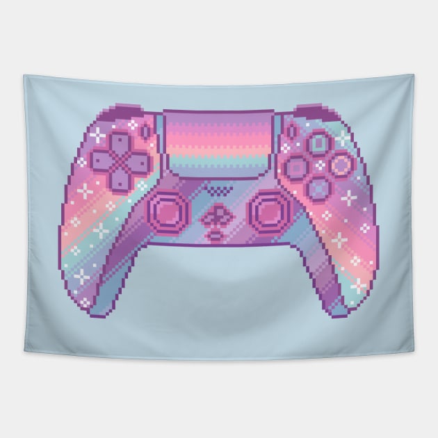 Playstation 5 Controller Pixel Art Tapestry by AlleenasPixels