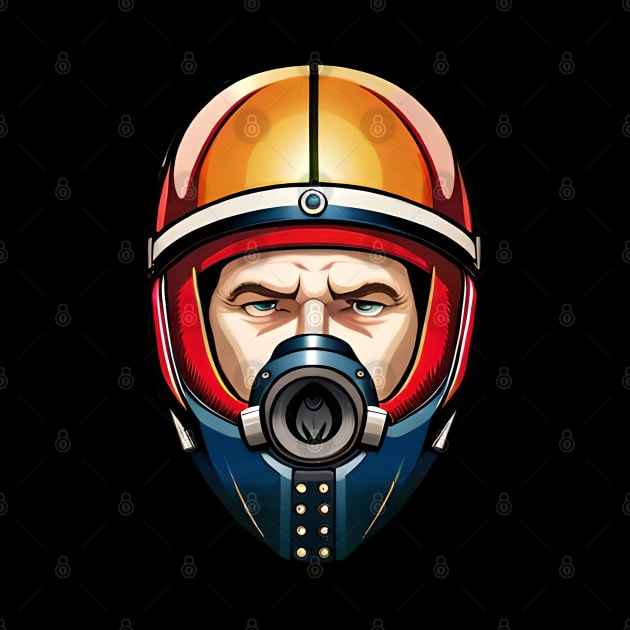 Retro Helmet Rider AI Gas Mask by tushalb