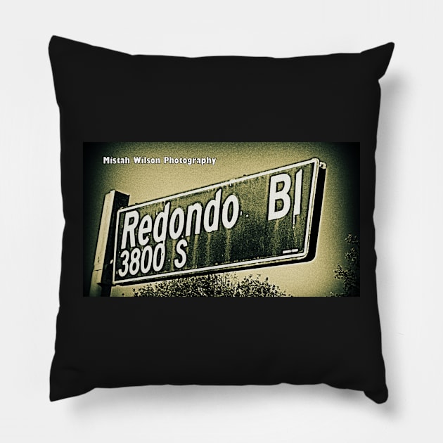 Redondo Boulevard, Los Angeles, California by Mistah Wilson Pillow by MistahWilson