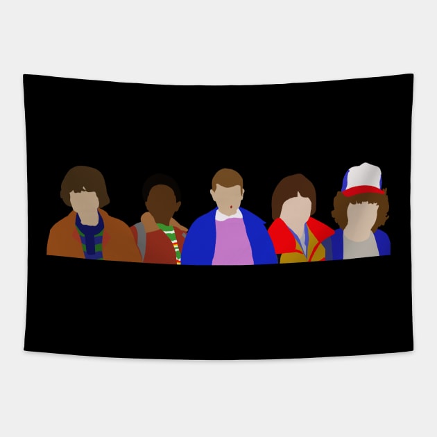 STRANGER THINGS SQUAD (Minimalist Print) Tapestry by tytybydesign