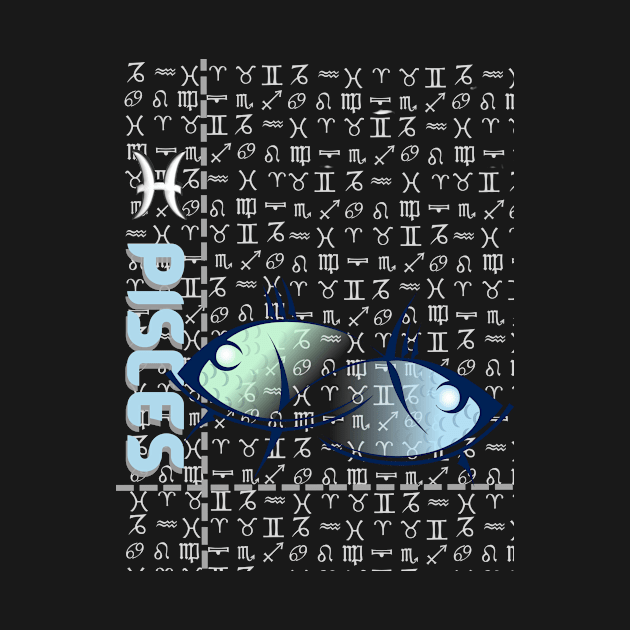 Pisces zodiac symbol by QReality