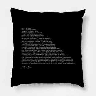 Umberto Eco Quotes Pillow