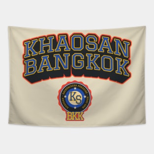 Khaosan Road Bangkok - Backpacker's Paradise College Shirt Style Tapestry