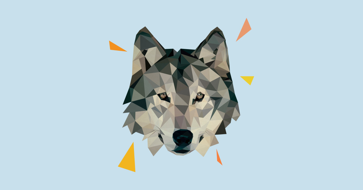 полигональный волк. геометрические головы животных. полигональный волк. картина в полигональном стиле. полигональный узор.
