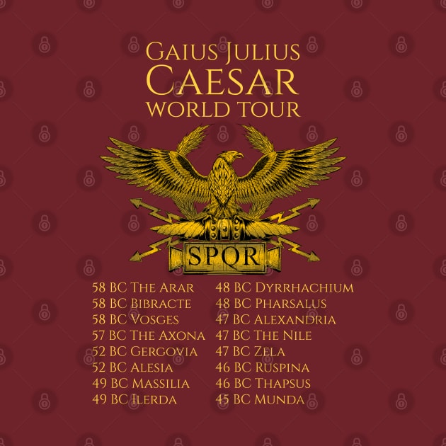 Classical Ancient Roman History Julius Caesar World Tour by Styr Designs