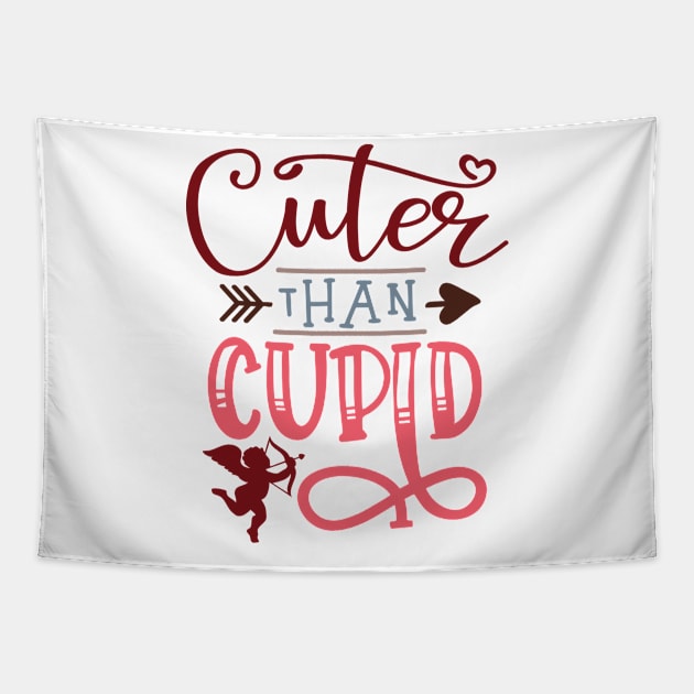 Cuter Than Cupid Valentine's Day Kids Tapestry by TheBlackCatprints