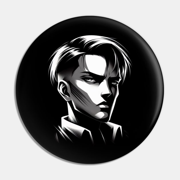 Levi (Attack On Titan- Black & White) Pin by AnimeArtisan