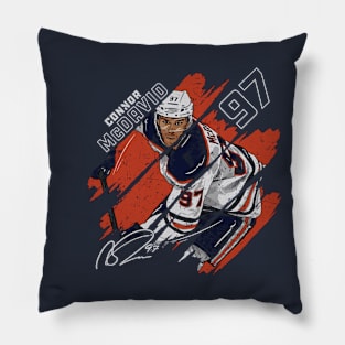 Connor McDavid Edmonton Stripes Pillow