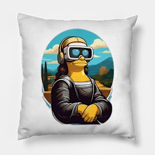 Virtual Mona Lisa Pillow