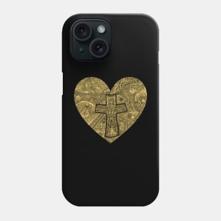 A heart with a cross inside, a description of the way of the Savior Jesus Christ Phone Case