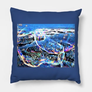 Abstract Shoreline Manipulation Pillow