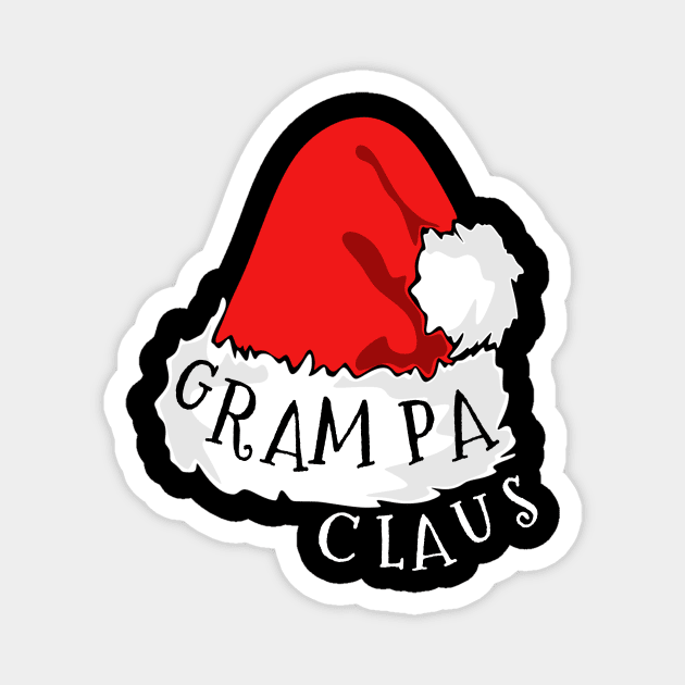 Grampa Claus Santa Hat Christmas Matching Family Pajama Magnet by PowderShot