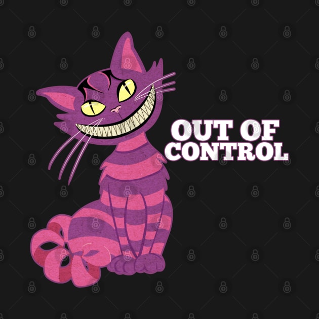 Out Of Control Crazy Cat Purple Cat by Funny Stuff Club