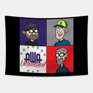 AWA Unleashed Crew Quad Box Tapestry