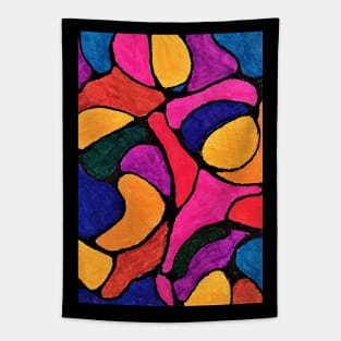 Stained Glass Mosaics 2-Neographic-art,Relaxing Art,Meditative Art Tapestry