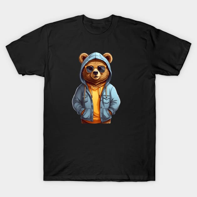 Cartoon Bear Graphic T-shirt for Boys - 3D Digital Print, Active and  Stretchy Short Sleeve Tee for Summer Outdoor Fun - Kid's Clothing with Fun  and Pl