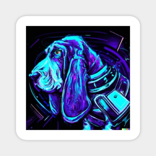 Cyber Punk Basset Magnet