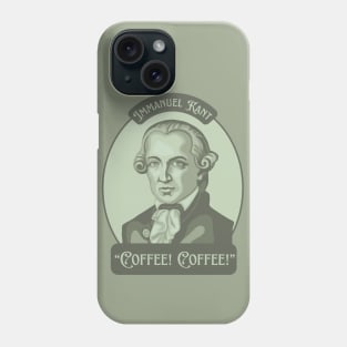 Emmanuel Kant Portrait and Quote Phone Case