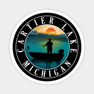 Cartier Lake Fishing Michigan Sunset Magnet