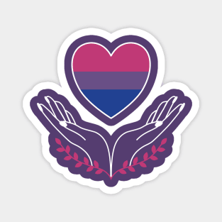 Bisexual Pride Flag Heart Magnet