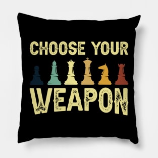 Choose Your Weapon - Chess Pillow