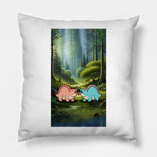 Couple Stegosaurus, Dino lovers, Dinosaur Pillow