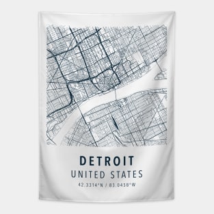 DETROIT SIMPLE MAP Tapestry