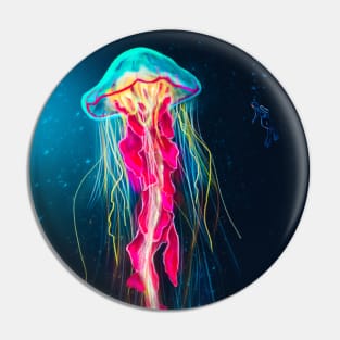 Giant Glowing Jellyfish Pin