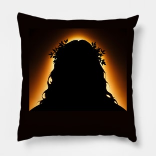 Jesus silhouette art Pillow