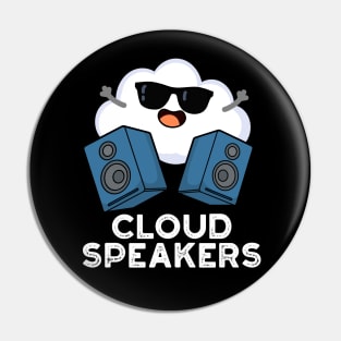 Cloud Speakers Cute Weather Pun Pin