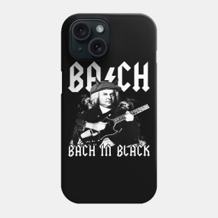 Bach In Black - Classical Rock Parody Johann Sebastian Bach Phone Case