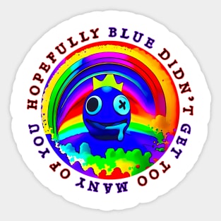 rainbow friends Blue! Sticker for Sale by NickWienfo