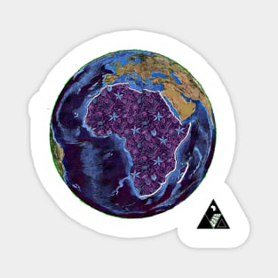 AFRICA FLOWERED CONTINENT by AfreeKA -2 Magnet