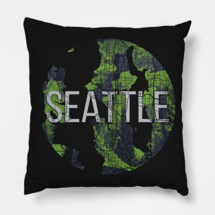 Seattle Maps Pillow