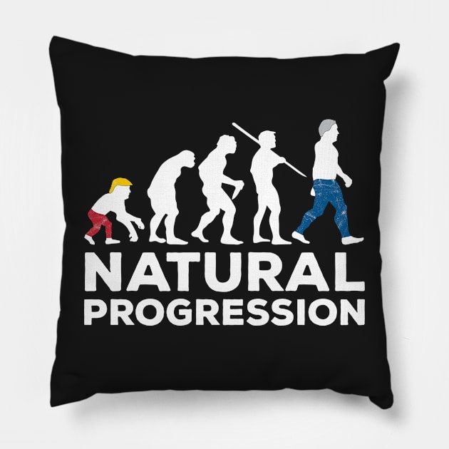 Evolution Anti Trump Natural Progression 2020 Pillow by BraaiNinja