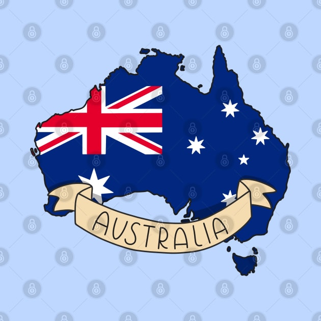 Australia Flag Map by Sofia Sava