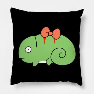 Bow Chameleon Pillow