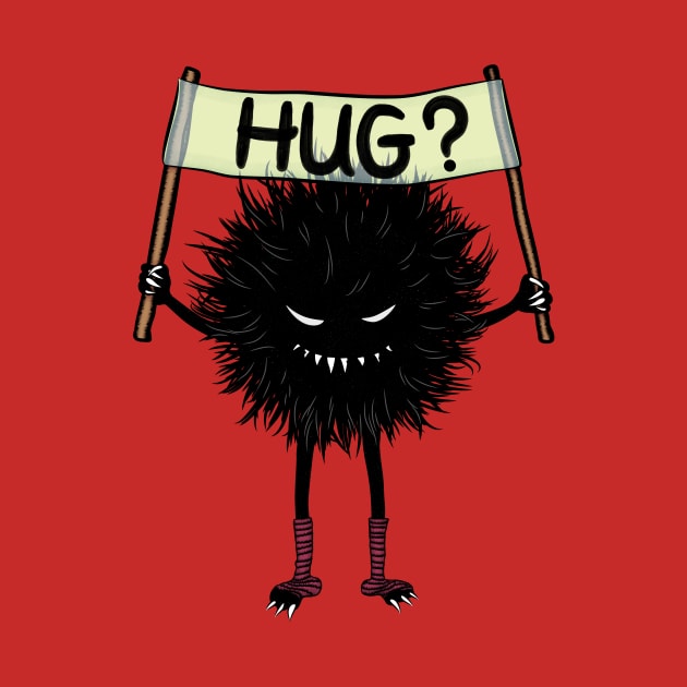 Monster Hug Cute Evil Character by Boriana Giormova
