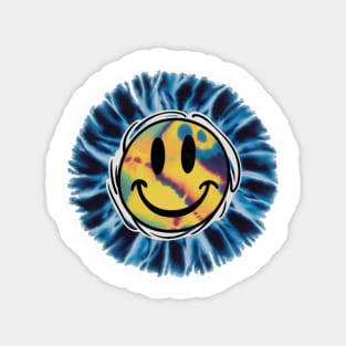 Graffiti Groove: 90s Smiley Splash!"- Retro Cute Hipster Blues Magnet