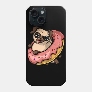 Pug Dog Riding Donut Phone Case