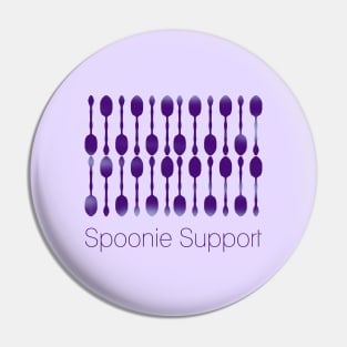 Spoonie Support! (Dark Purple) Pin