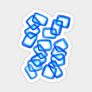 Rectangle Chain Blue Magnet