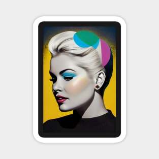 Modern woman in pop-art style portait Magnet