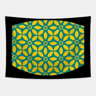 Yellow flower - Classic Colorful Graphic Stripes Tapestry