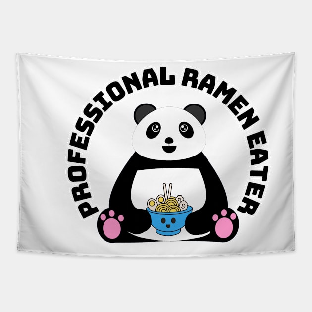 Professional Ramen Eater Panda Tapestry by CuteAndFun