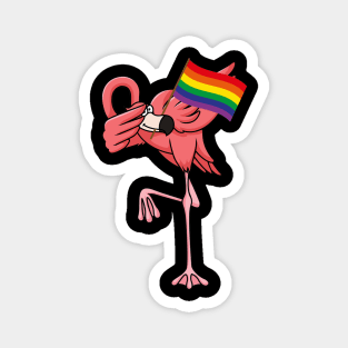 Gay Pride Pink Flamingo LGBT Pride Month Magnet
