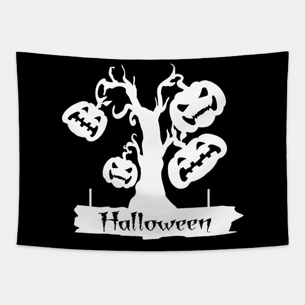 Pumpkin Halloween Witch Party Costume Gift Tapestry by DHdesignerPublic