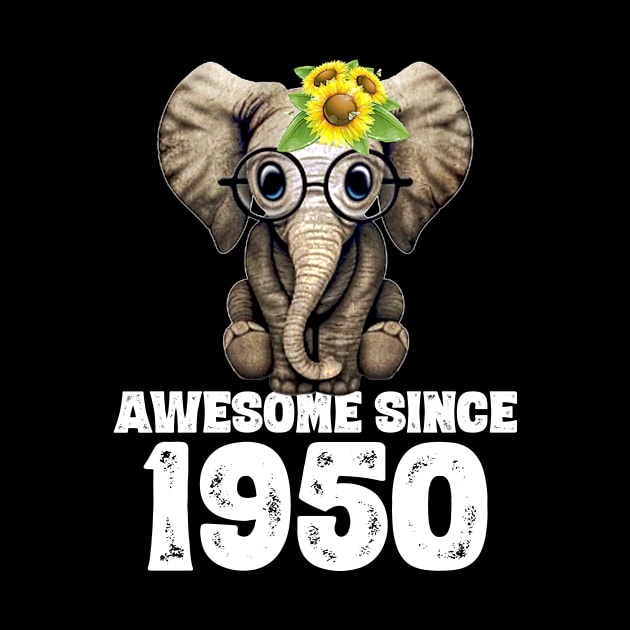 Awesome since 1950 70 Years Old Bday Gift 70th Birthday by DoorTees