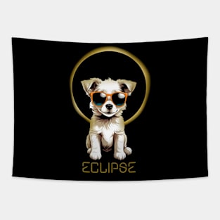 puppy sunglases eclipse Tapestry